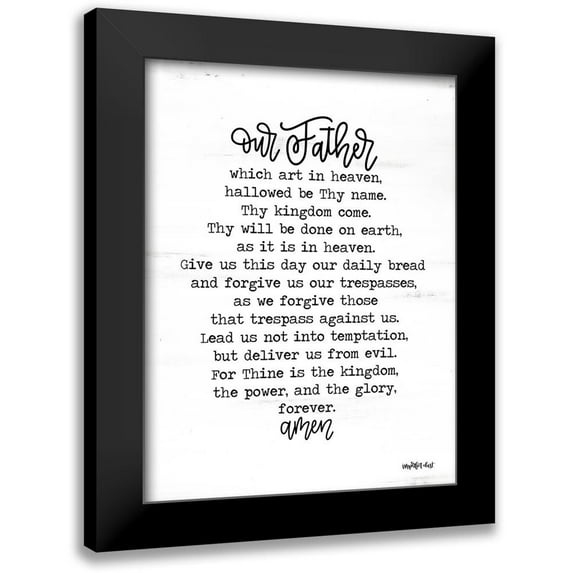 Imperfect Dust 12x14 Black Modern Framed Museum Art Print Titled - Lords Prayer