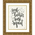 thumbnail image 1 of Imperfect Dust 12x14 Gold Ornate Wood Framed with Double Matting Museum Art Print Titled - Soak, Lather, Rinse, Repeat, 1 of 4