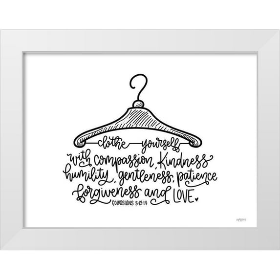 Imperfect Dust 14x12 White Modern Wood Framed Museum Art Print Titled - Clothe Yourself