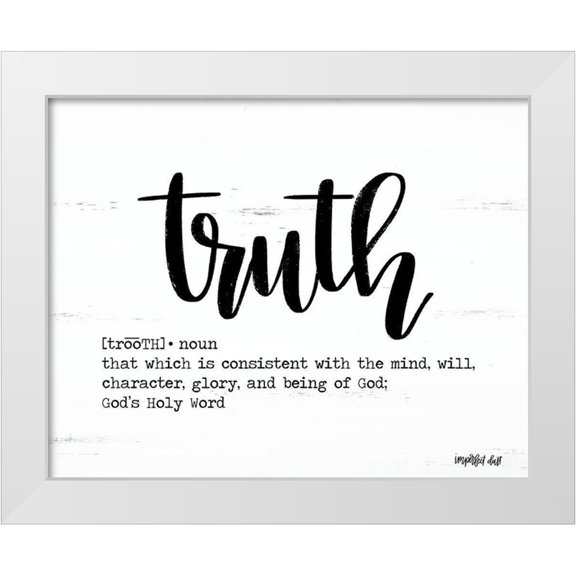 Imperfect Dust 14x12 White Modern Wood Framed Museum Art Print Titled - Truth
