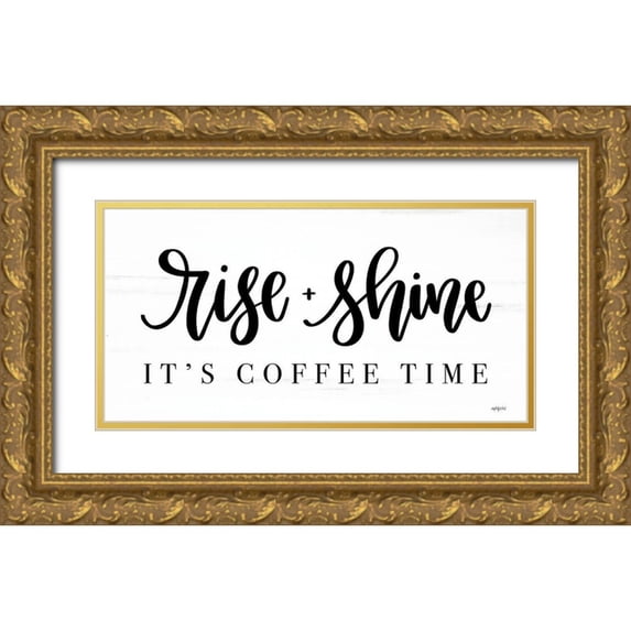 Imperfect Dust 14x9 Gold Ornate Wood Framed with Double Matting Museum Art Print Titled - Rise + Shine