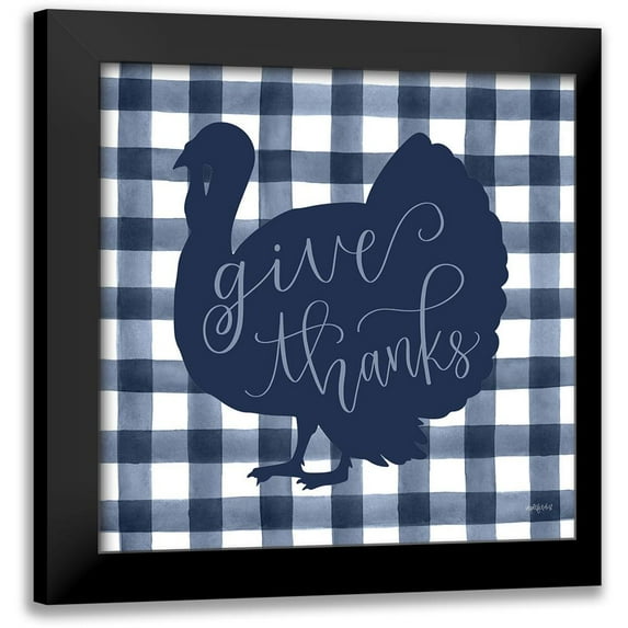 Imperfect Dust 15x15 Black Modern Framed Museum Art Print Titled - Give Thanks Turkey