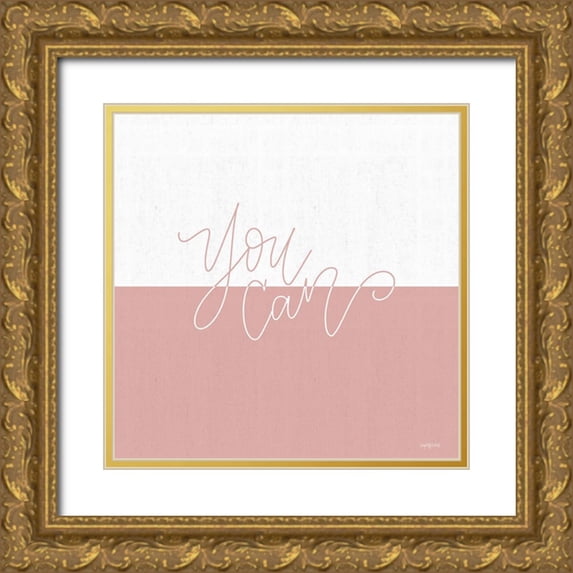 Imperfect Dust 15x15 Gold Ornate Wood Framed with Double Matting Museum Art Print Titled - You Can