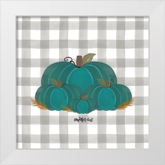 Imperfect Dust 15x15 White Modern Wood Framed Museum Art Print Titled - Pumpkin Patch