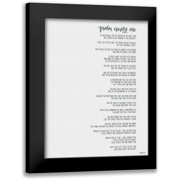 Imperfect Dust 15x18 Black Modern Framed Museum Art Print Titled - Psalm Ninety One