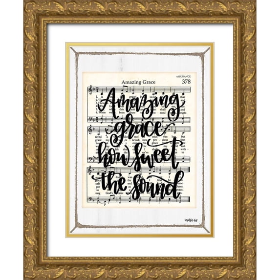 Imperfect Dust 15x18 Gold Ornate Wood Framed with Double Matting Museum Art Print Titled - Amazing Grace