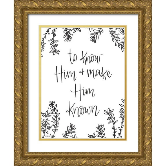 Imperfect Dust 15x18 Gold Ornate Wood Framed with Double Matting Museum Art Print Titled - To Know Him