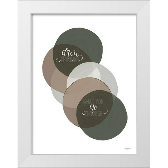 Imperfect Dust 15x18 White Modern Wood Framed Museum Art Print Titled - Grow Through What You Go Through