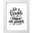 thumbnail image 1 of Imperfect Dust 15x18 White Modern Wood Framed Museum Art Print Titled - Handle with Prayer, 1 of 4