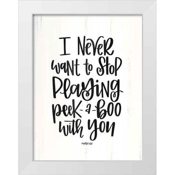 Imperfect Dust 15x18 White Modern Wood Framed Museum Art Print Titled - Peek-A-Boo