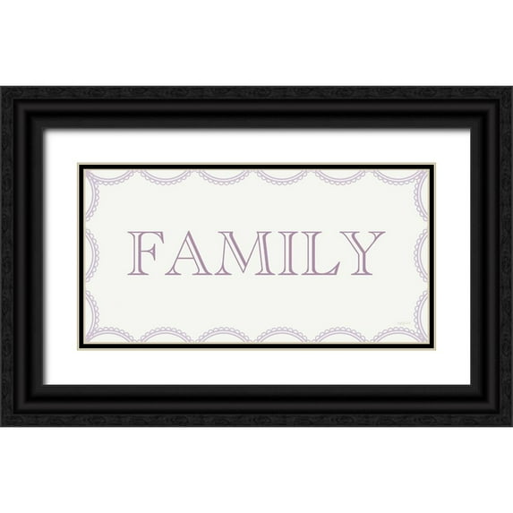 Imperfect Dust 18x11 Black Ornate Wood Framed with Double Matting Museum Art Print Titled - Lilac Family