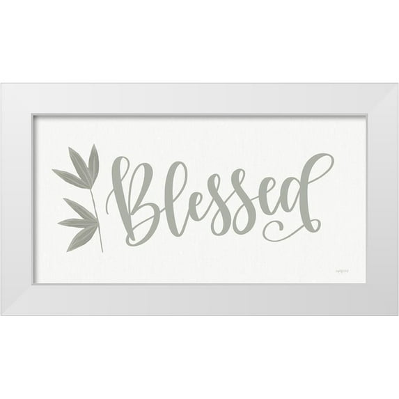 Imperfect Dust 18x11 White Modern Wood Framed Museum Art Print Titled - Blessed