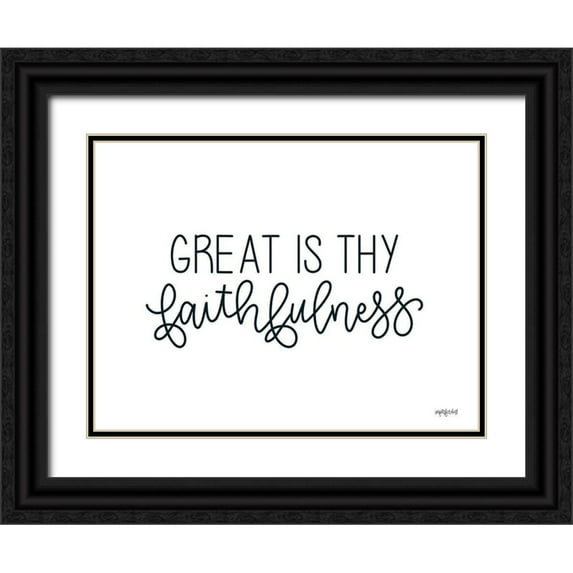 Imperfect Dust 18x15 Black Ornate Wood Framed with Double Matting Museum Art Print Titled - Great is Thy Faithfulness