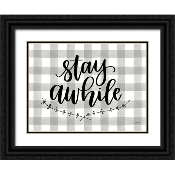 Imperfect Dust 18x15 Black Ornate Wood Framed with Double Matting Museum Art Print Titled - Stay Awhile