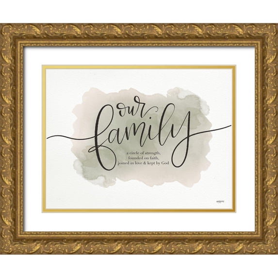 Imperfect Dust 18x15 Gold Ornate Wood Framed with Double Matting Museum Art Print Titled - Our Family