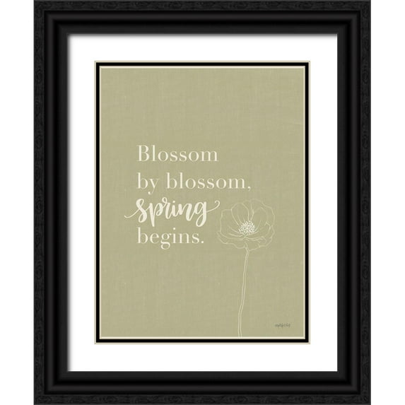 Imperfect Dust 19x24 Black Ornate Wood Framed with Double Matting Museum Art Print Titled - Blossom by Blossom
