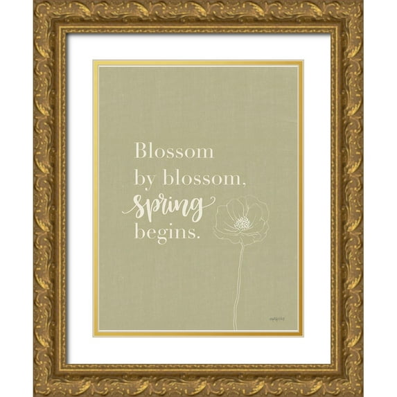 Imperfect Dust 19x24 Gold Ornate Wood Framed with Double Matting Museum Art Print Titled - Blossom by Blossom