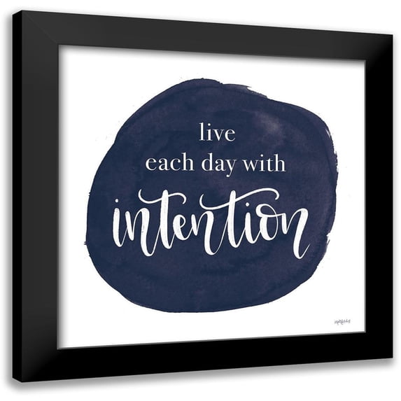 Imperfect Dust 20x20 Black Modern Framed Museum Art Print Titled - Intention