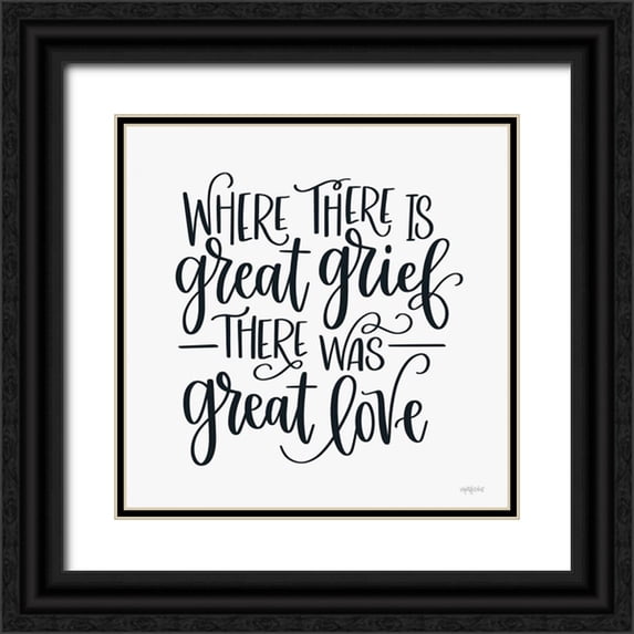 Imperfect Dust 20x20 Black Ornate Wood Framed with Double Matting Museum Art Print Titled - Great Love