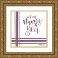 thumbnail image 1 of Imperfect Dust 20x20 Gold Ornate Wood Framed with Double Matting Museum Art Print Titled - Always You, 1 of 4