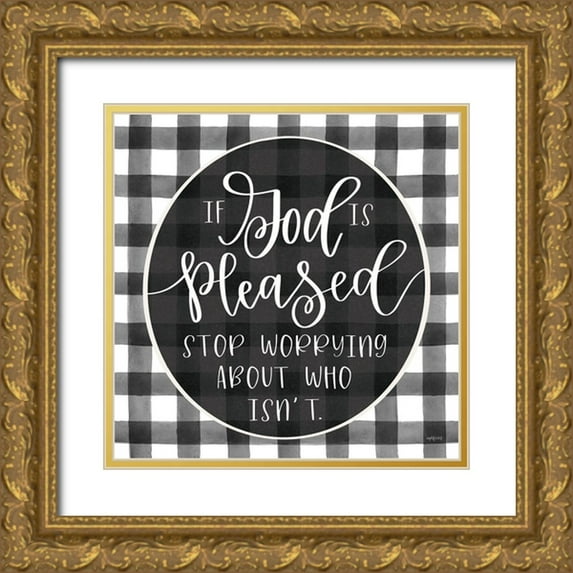 Imperfect Dust 20x20 Gold Ornate Wood Framed with Double Matting Museum Art Print Titled - If God Is Pleased