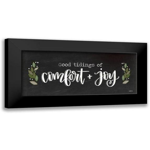 Imperfect Dust 24x12 Black Modern Framed Museum Art Print Titled - Comfort and Joy