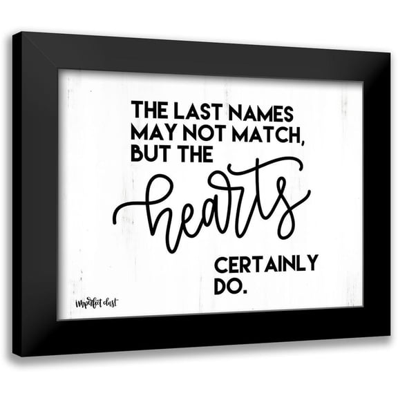 Imperfect Dust 24x19 Black Modern Framed Museum Art Print Titled - Last Names