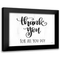 thumbnail image 1 of Imperfect Dust 24x19 Black Modern Framed Museum Art Print Titled - Thank You, 1 of 5