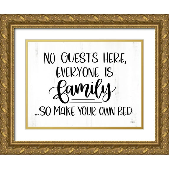 Imperfect Dust 24x19 Gold Ornate Wood Framed with Double Matting Museum Art Print Titled - Everyone is Family