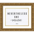 thumbnail image 1 of Imperfect Dust 24x19 Gold Ornate Wood Framed with Double Matting Museum Art Print Titled - Nevertheless She Persisted, 1 of 4