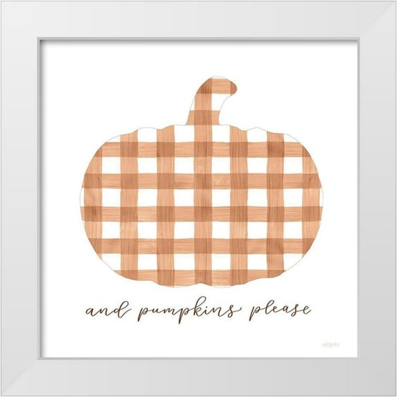 Imperfect Dust 26x26 White Modern Wood Framed Museum Art Print Titled - And Pumpkins Please