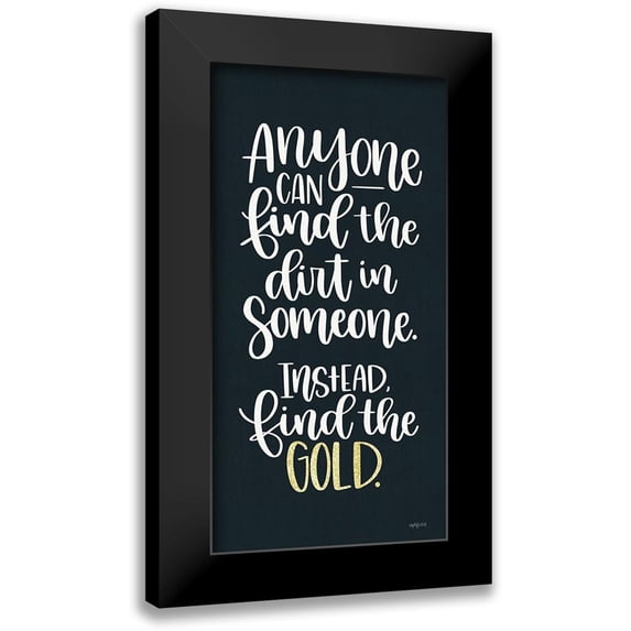 Imperfect Dust 9x14 Black Modern Framed Museum Art Print Titled - Find the Gold