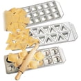 thumbnail image 1 of Imperia Ravioli Maker Set of 3 Italian Made Molds- Mini Squares, Tortelli, and Raviolini with Rolling Pin, 1 of 3