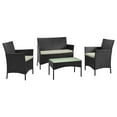 thumbnail image 1 of Imperia Steel Rattan 4-Piece Patio Conversation Set with Cushions, 1 of 5