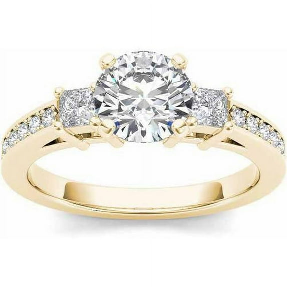 Imperial 1-1/3 Carat T.W. Diamond Three-Stone Engagement Ring in 14kt Yellow Gold