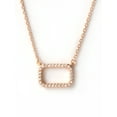 thumbnail image 1 of Imperial 1/10Ct TDW Diamond Rectangle Shape Pendant Neclace in Rose Gold Plated S925 Sterling Silver (H-I, I2), 1 of 6
