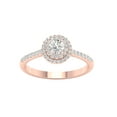 thumbnail image 1 of Imperial 1/2 Ct TDW Round Diamond Double Halo Engagement Ring in 10K Rose Gold (H-I, I2), 1 of 4