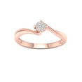 thumbnail image 1 of Imperial 1/20Ct TDW Diamond 10k Rose Gold Cluster Bypass Promise Ring (H-I, I2), 1 of 5