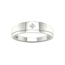 Imperial 1/20Ct TDW Diamond 10k White Gold Men's Solitaire Ring (H-I, I2)