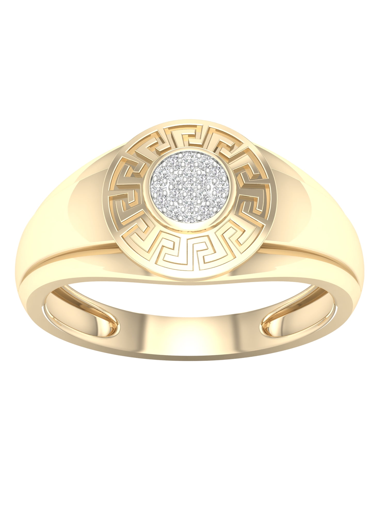 10k Yellow Gold 1/20ct TDW Diamond Fashion Ring – Wave Design With 22 Natural Diamonds (H-I, I2)