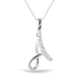 thumbnail image 1 of Imperial 1/20Ct TDW Diamond Alphabet A Pendant Necklace for Women in Sterling Silver, 1 of 2