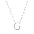 thumbnail image 1 of Imperial 1/20Ct TDW Diamond Alphabet G Pendant Necklace for Women in Sterling Silver, 1 of 6