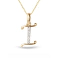 thumbnail image 1 of Imperial 1/20Ct TDW Diamond Alphabet I Pendant Necklace for Women in Yellow Plated Sterling Silver, 1 of 2