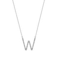 thumbnail image 1 of Imperial 1/20Ct TDW Diamond Alphabet W Pendant Necklace for Women in Sterling Silver, 1 of 6