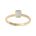 thumbnail image 1 of Imperial 1/20Ct TDW Diamond Yellow Tone Sterling Silver Rectangle Shape Cluster Promise Ring, 1 of 8