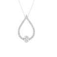 thumbnail image 1 of Imperial 1/2Ct TDW Diamond 10K White Gold Tear Drop Pendant Necklace (H-I, I2), 1 of 4