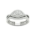 thumbnail image 1 of Imperial 1/2Ct TDW Diamond 10k White Gold Halo Bypass Bridal Set (H-I, I2), 1 of 4