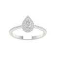thumbnail image 1 of Imperial 1/3 Ct TDW Pear Diamond Double Halo Engagement Ring in 10K White Gold (H-I, I2), 1 of 4