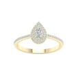 thumbnail image 1 of Imperial 1/3 Ct TDW Pear Diamond Double Halo Engagement Ring in 10K Yellow Gold (H-I, I2), 1 of 4