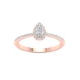 thumbnail image 1 of Imperial 1/3 Ct TDW Pear Diamond Halo Engagement Ring in 10K Rose Gold (H-I, I2), 1 of 4